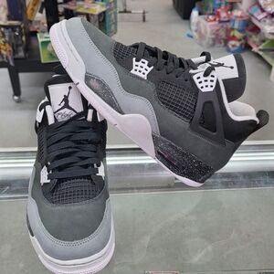 Nike Air Jordan 4 Retro Fear FQ8138-002 Men Size 12.5 Black White Grey